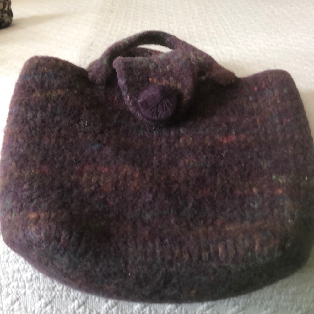 Felted wool purse